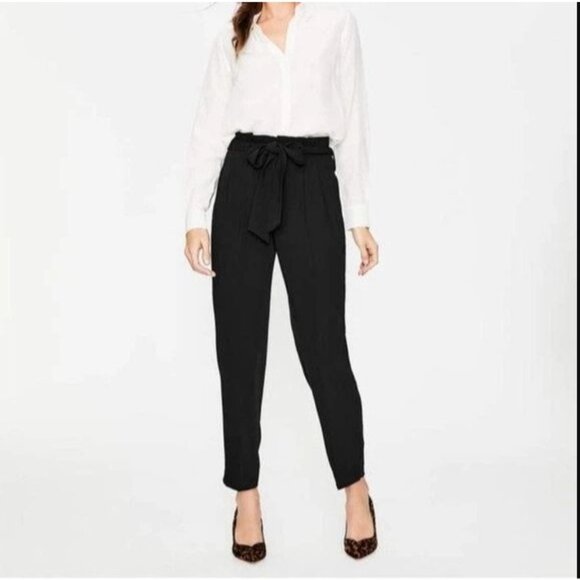 Boden Womens 6R Black Paperbag Waist Trousers Ankle Pants - Picture 2 of 9